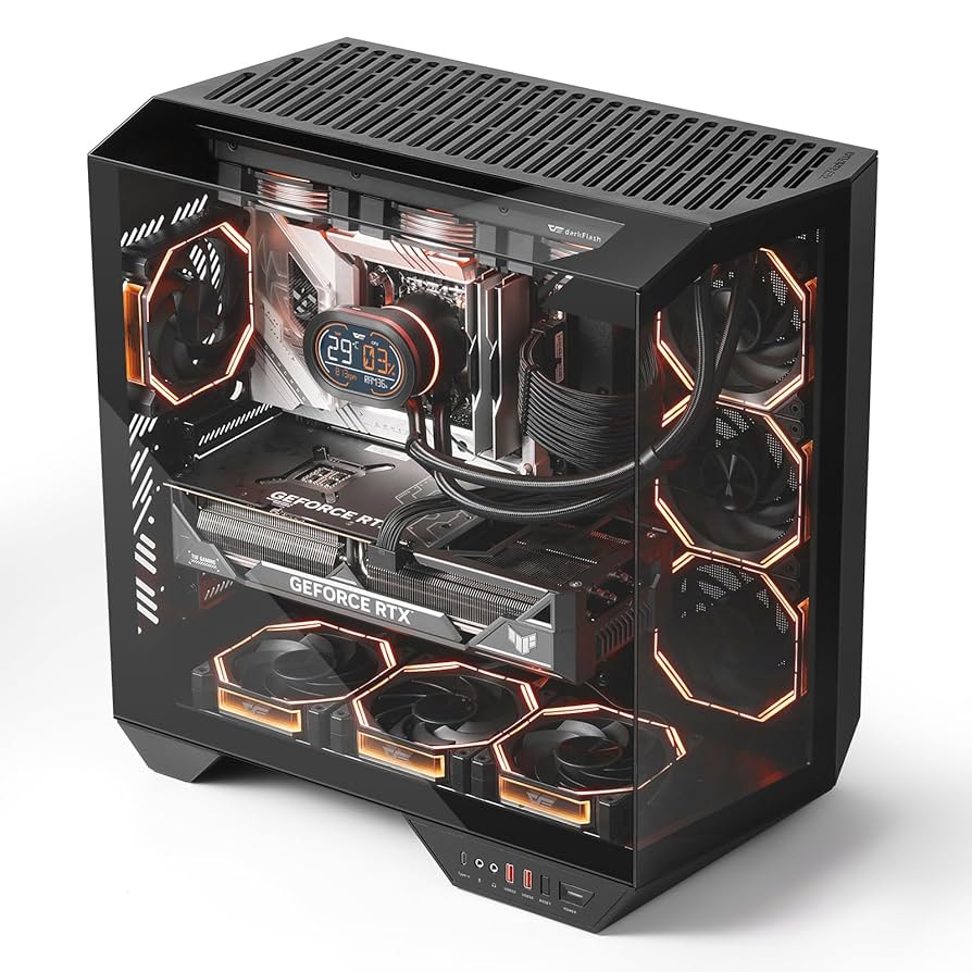 Amazon.com: darkFlash Full-Tower ATX Gaming PC Case, Back