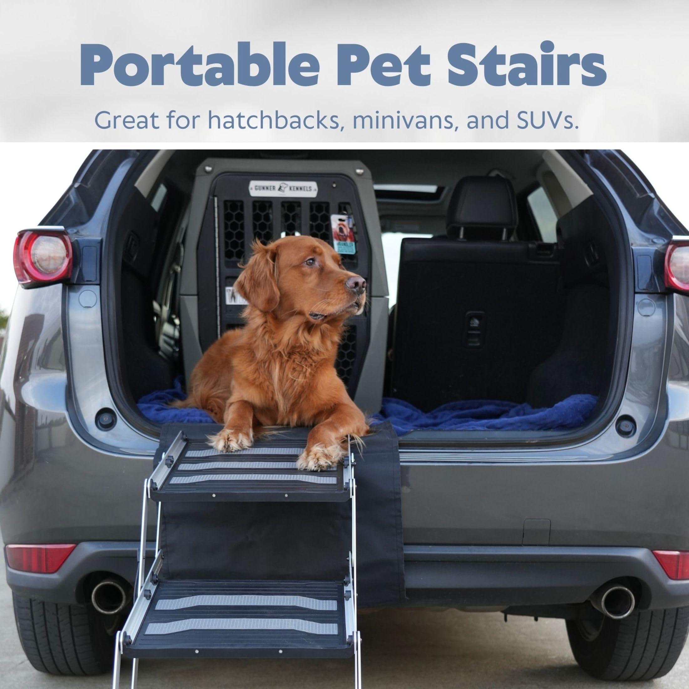 : TRIXIE Foldable Aluminum Pet Steps for Dogs Up : TRIXIE Foldable Aluminum Pet Steps for Dogs Up