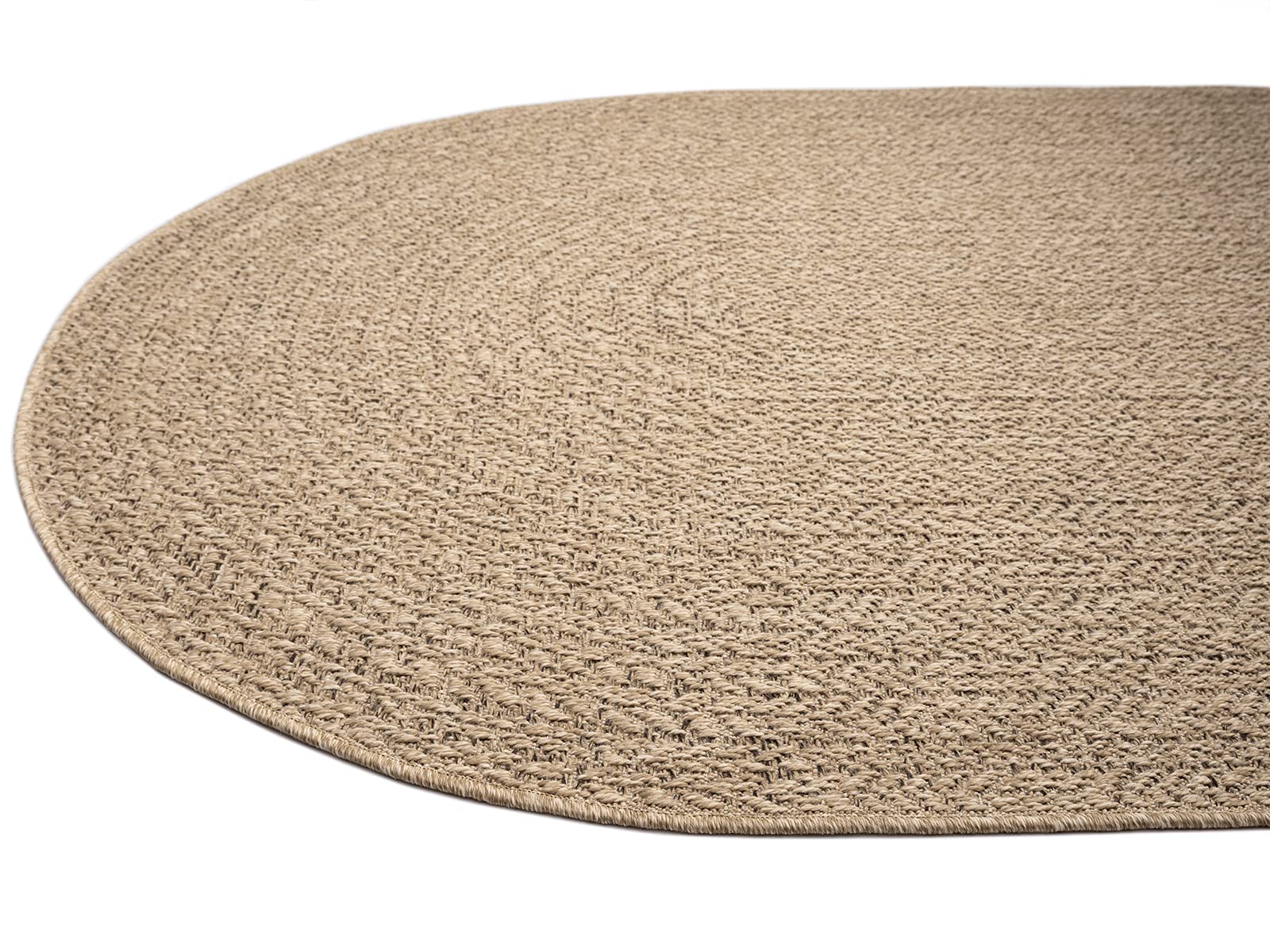 Mias Teppiche Soil – ca. 140 x 200 cm oval Outdoor Teppich wetterfest Jute-Look Balkon Terrasse