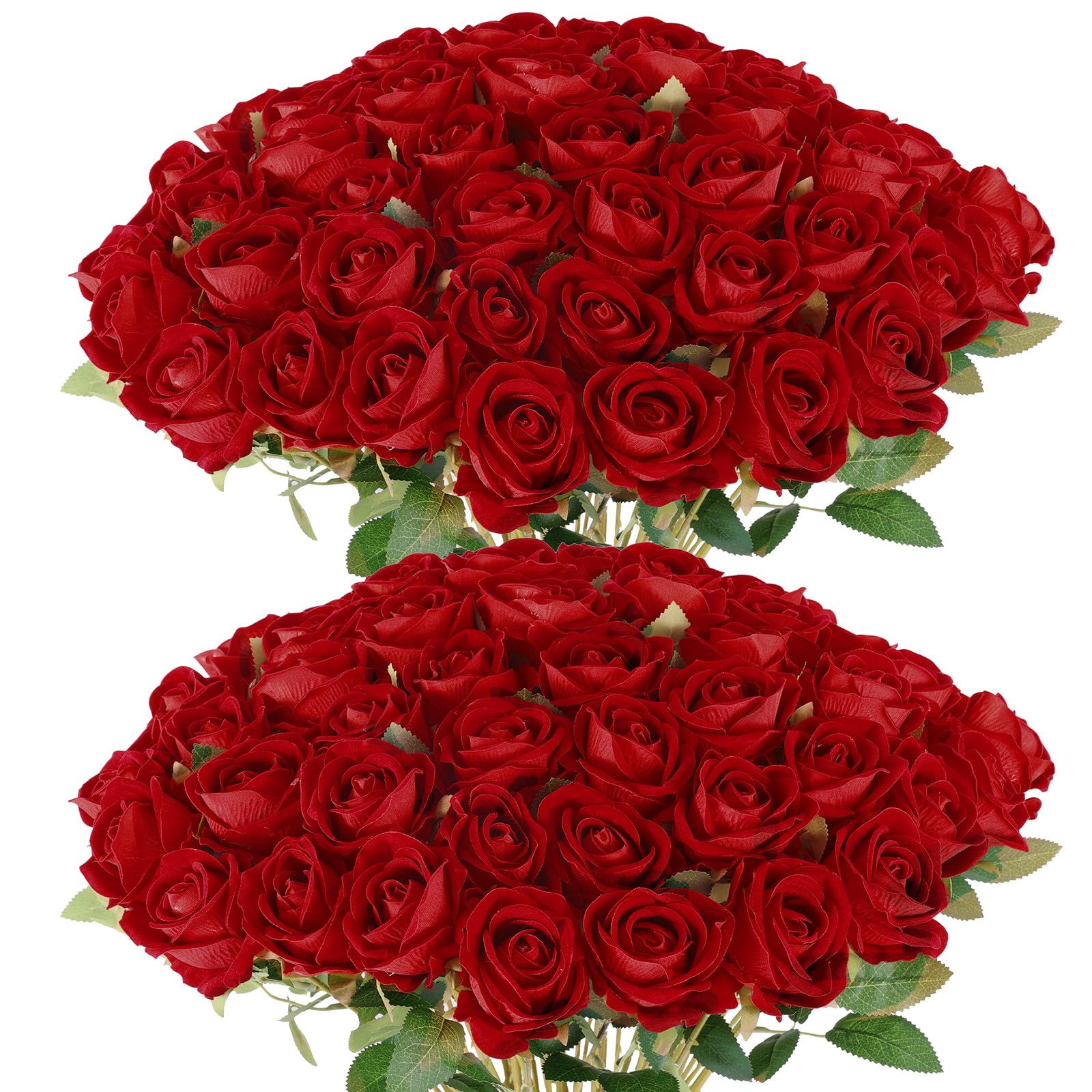 Rowfad 60 Pcs Red Roses