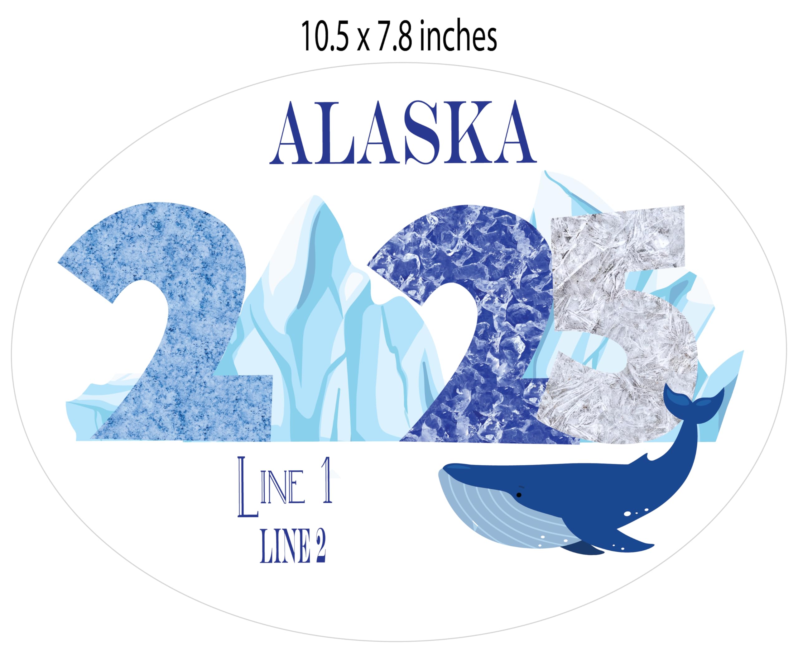 Alaska Iceberg Year Cruise Ship Door Magnet Decoration Personalized, Funny Party Decor -Decorative Magnetic Favors For Fridge, Locker, Whiteboard - Ship Stateroom on Royal Caribbean Carnival