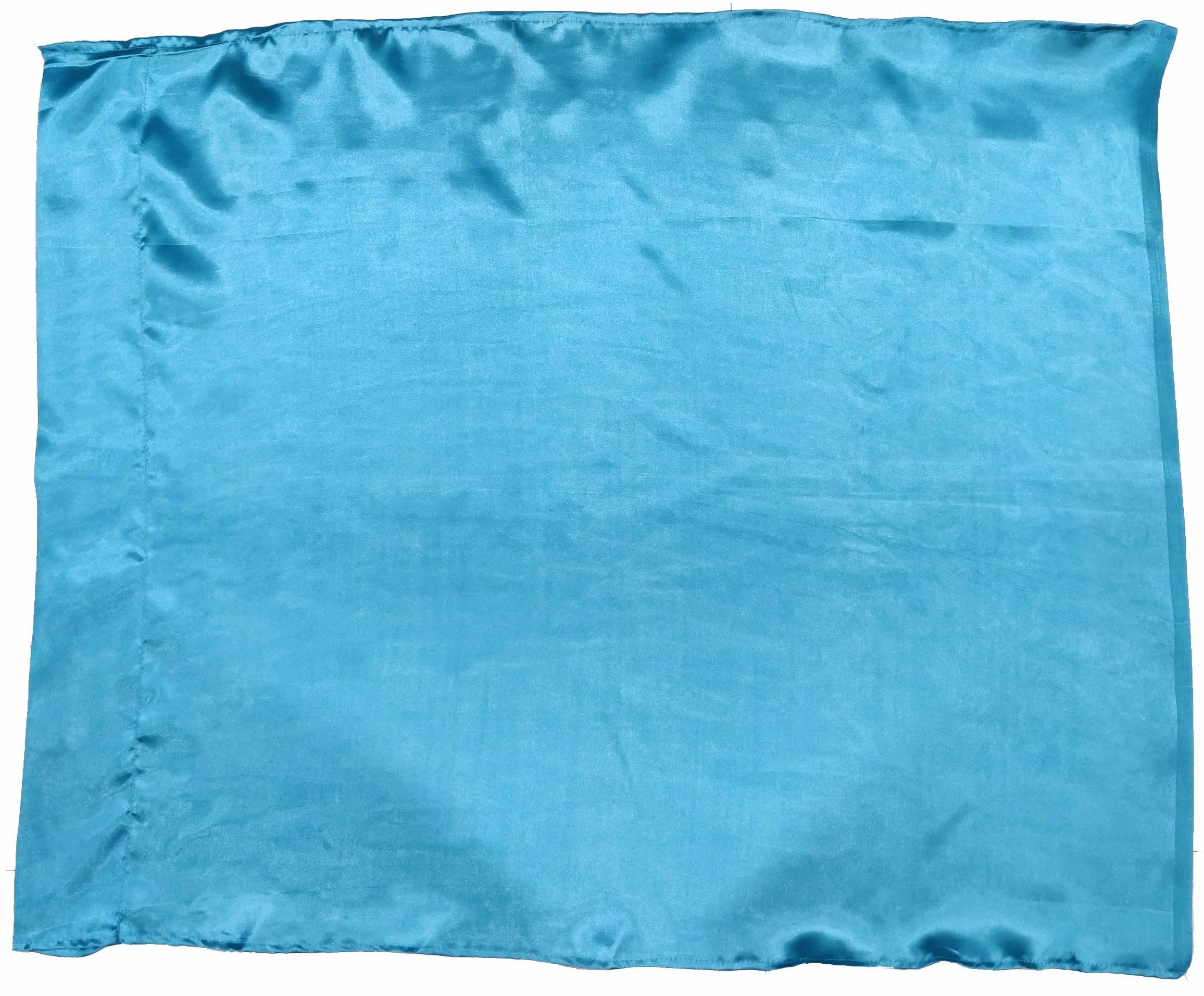 La Jarden LARGE RECTANGLE PEACOCK BLUE 2.58 x 3.16 feet Silky, Shiny Satin flag for Branding & Promotion, Directional usage, Decorative accents, Themed decor, VIP Areas & sponsorship, Hotel events and business carnival grounds [31x38 inches]