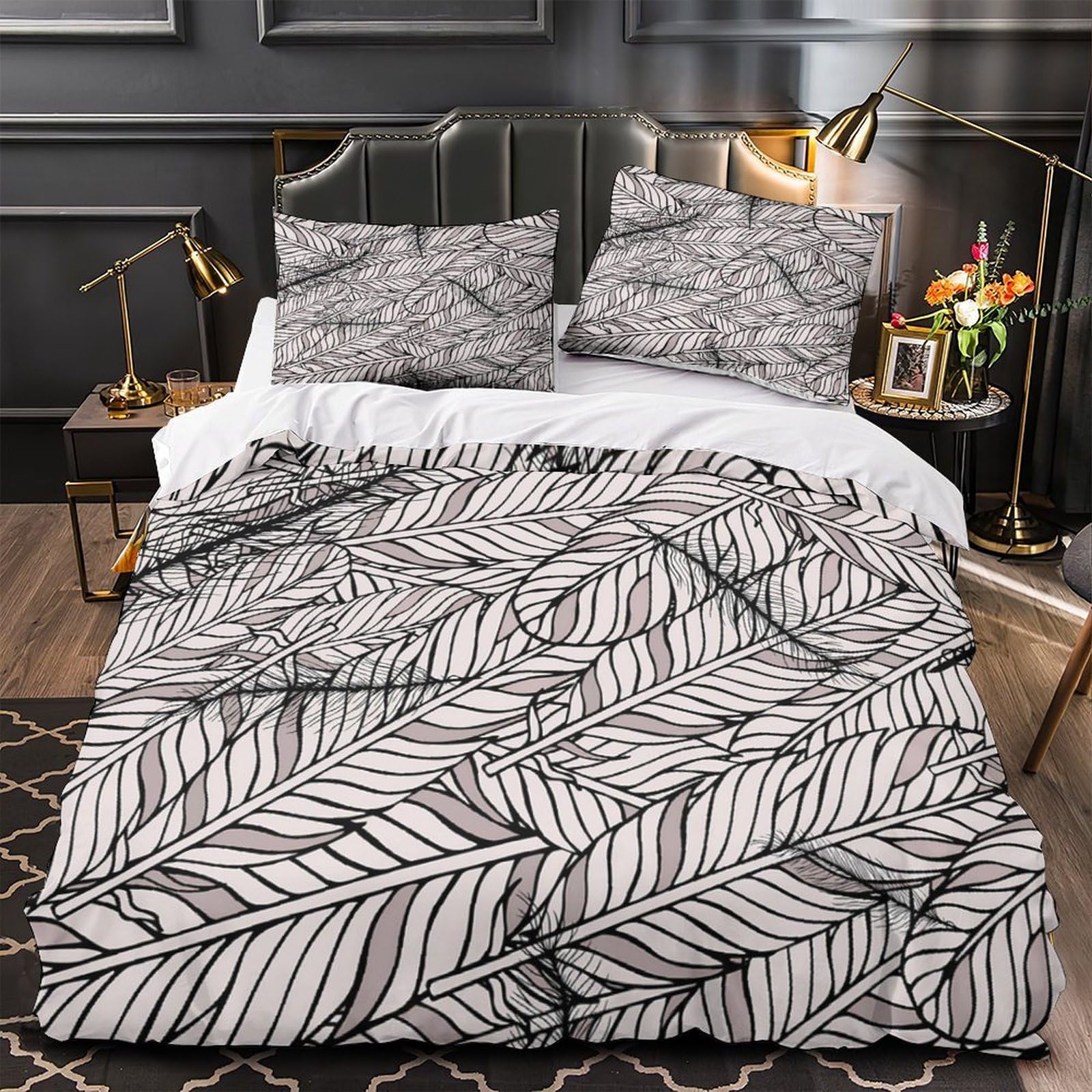 Housse de couette hypoallergique et respirante plumes pour ado