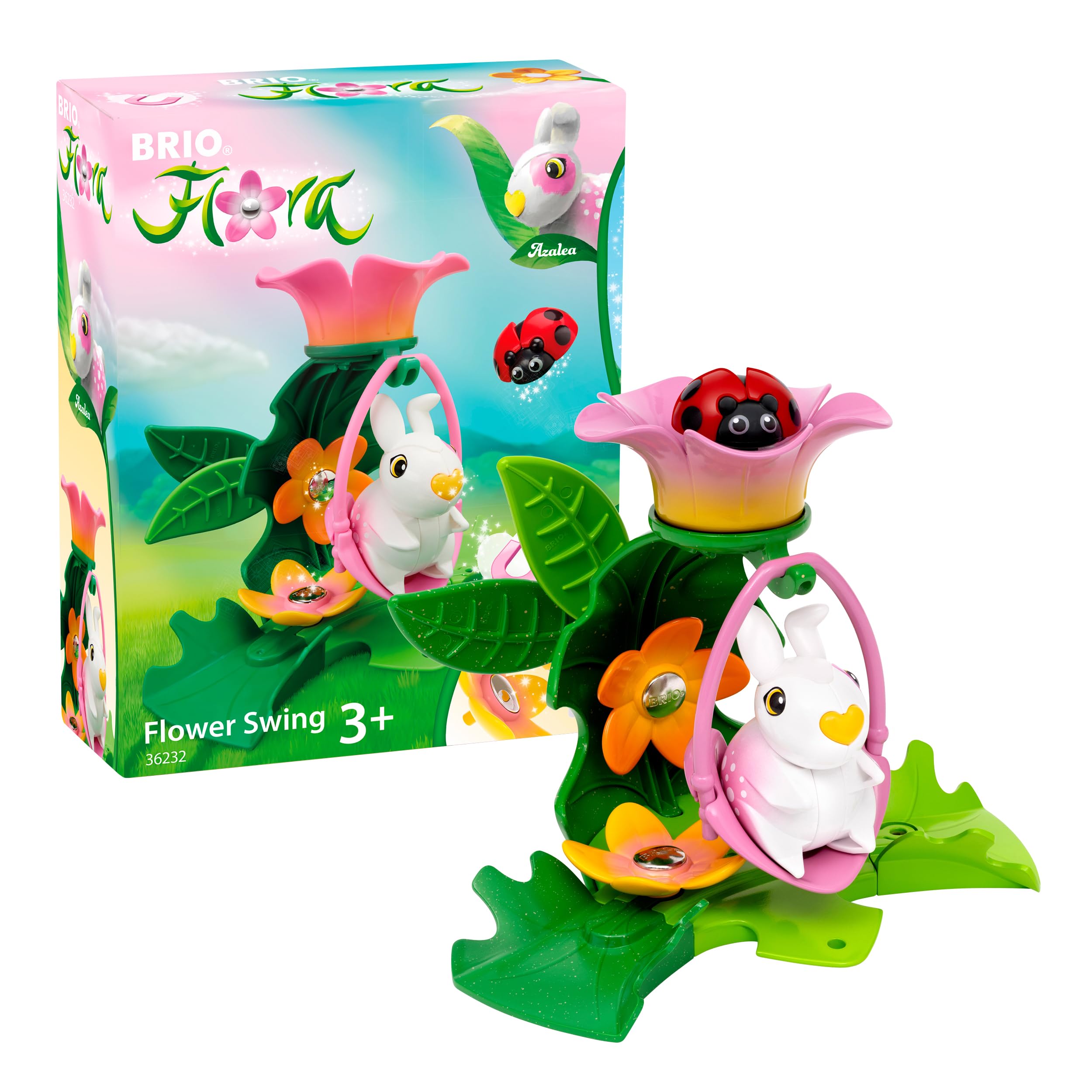 BRIO Ravensburger Flora - 36232 Azaleas Blumenschaukel | Spielset für endlosen fantasievollen Spielspaß für Mädchen und Jungen ab 3 Jahren - wunderschönes Geschenk