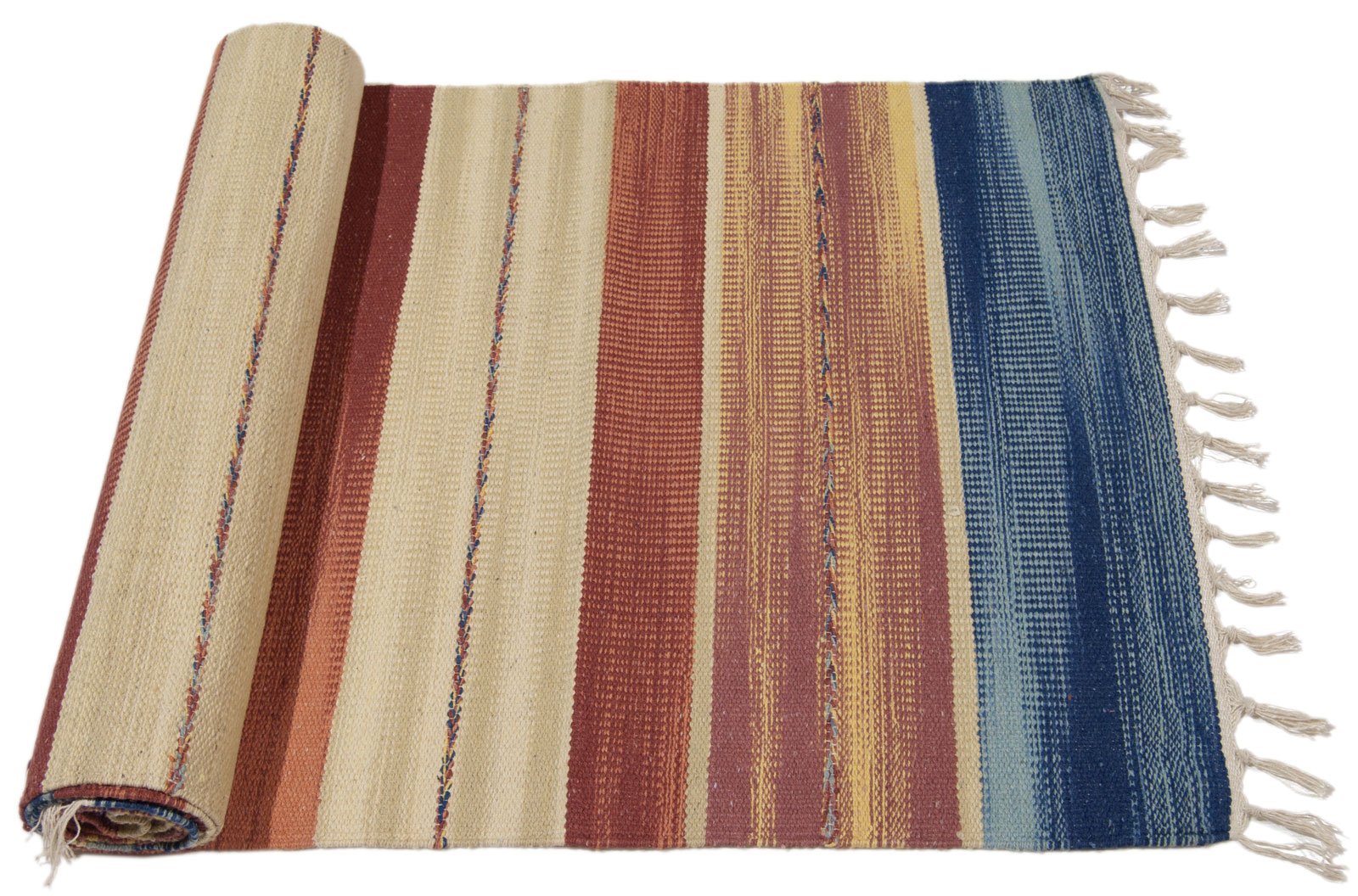 Galleria Farah1970 - 200x60 CM Kilim Autentico, Originale e Fatto a Mano Ideale Per il Corridoio, Ufficio, Seconda Casa e la Cucina (LAVABILE IN LAVATRICE)
