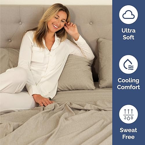 Vista 817 de Juego de sábanas Split King de 7 piezas, sábanas transpirables y refrescantes, sábanas de hotel, bolsillos profundos, ajuste fácil, suaves y sin