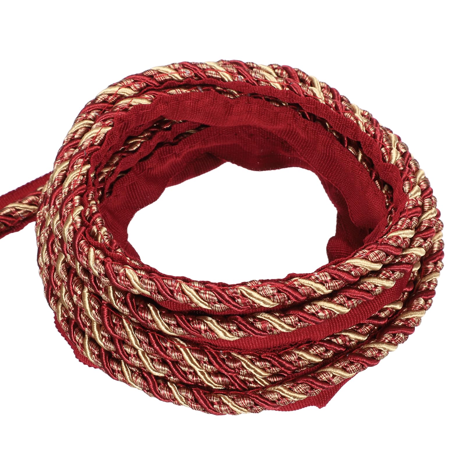 Cordon à lèvres torsadé en polyester rouge de qualité supérieure