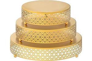 Youeon Set of 3 Gold Cake Stand: The Gold Standard of Dessert Display