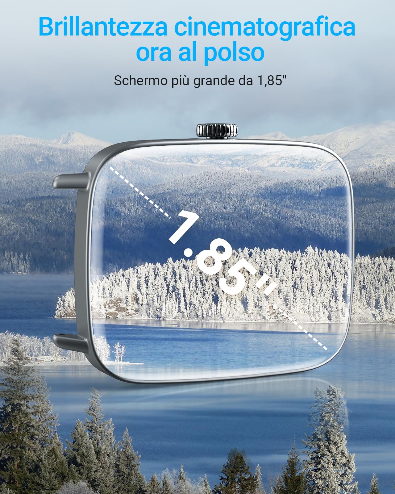 Smartwatch Uomo Donna Chiamate e Whatsapp, 1.85" Smart Watch Contapassi Cardiofrequenzimetro da polso/SpO2/Contapassi/Sonno, Orologio Smart Fitness Sportivo Impermeabile per Android iOS Metallo Nero