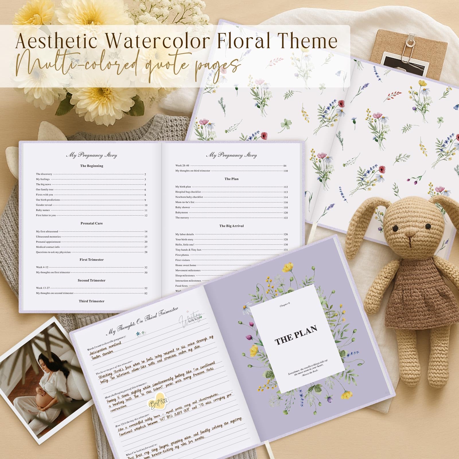 Lanpn My Pregnancy Journal Memory Book for First Time Mom 156 Page Pregnant Announcement Must Have Planner - Image 3