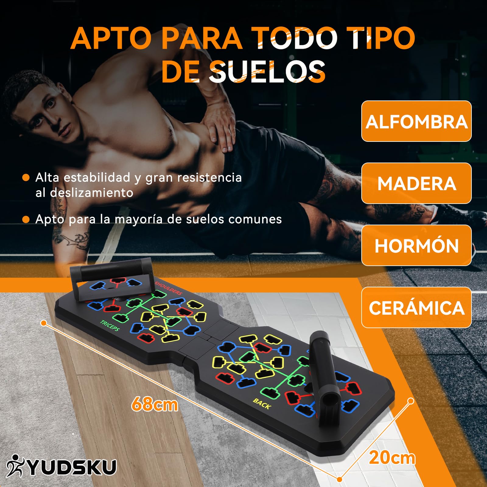 Tabla De Flexiones Multifuncional 10 En 1 – Con Bandas De Resistencia, Para Ejercicios En Casa, Abdominales, Push-Ups