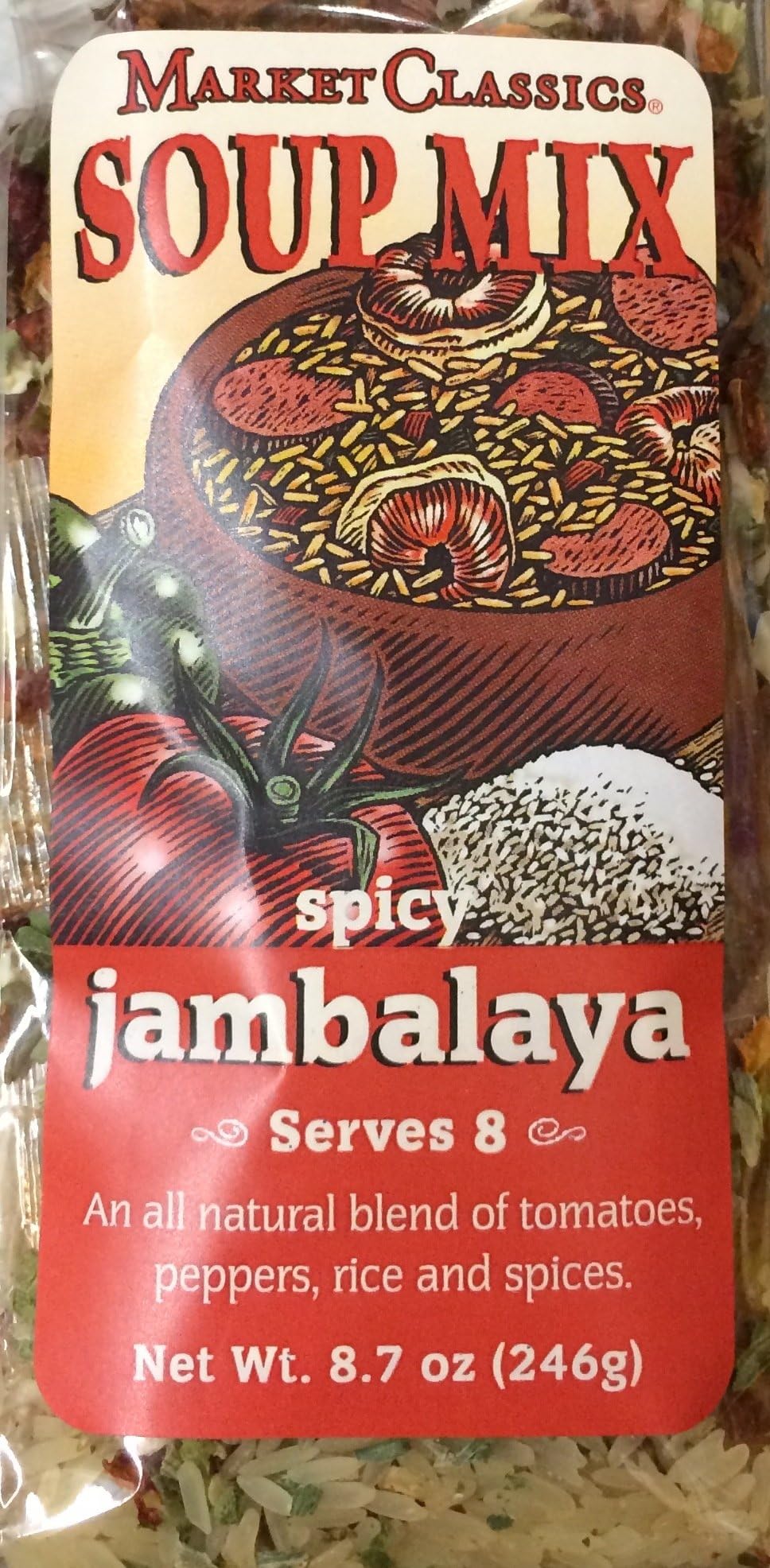 Market Classics - SPICY JAMBALAYA - Soup mix - All natural blend of tomatoes,...