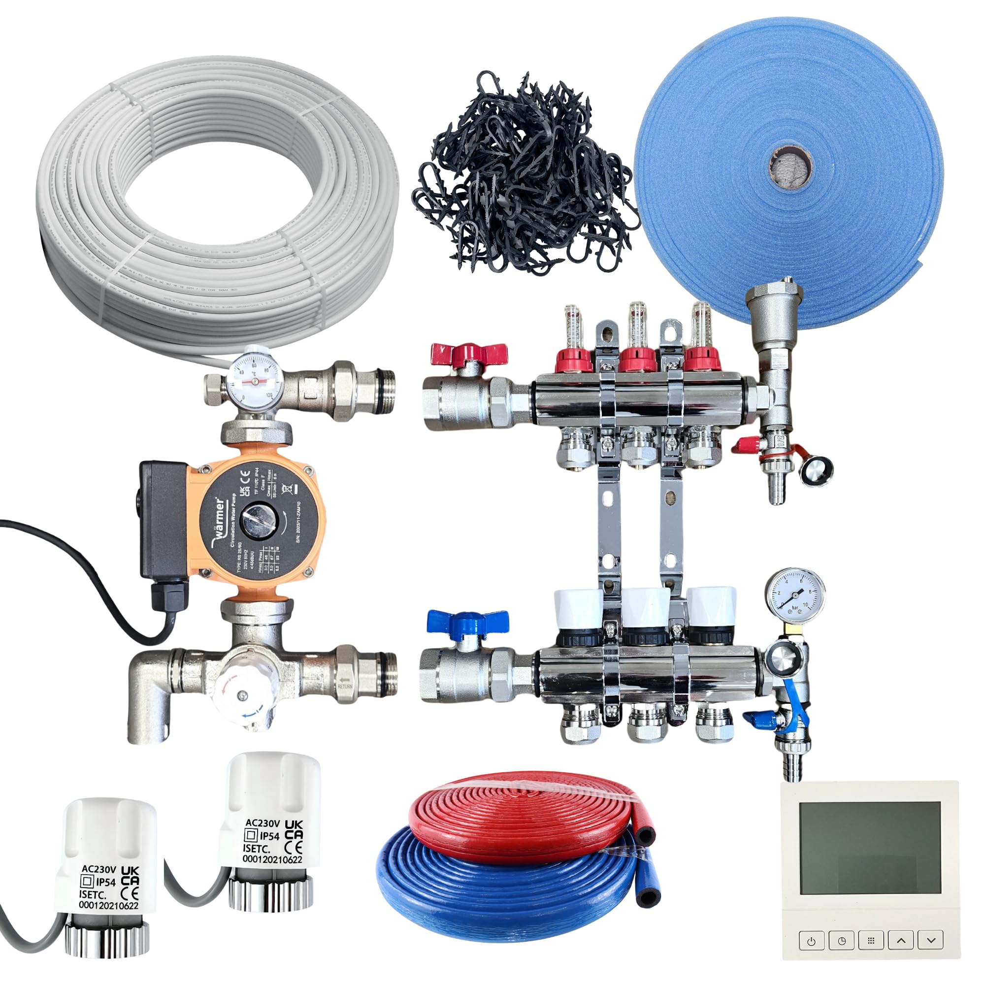 Wärmer System 30-35Sqm Water Underfloor Heating Kit 1 Room