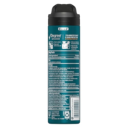 Miniatura 2 de Degree Men MotionSense Desodorante antitranspirante, spray seco, UltraClear negro + blanco, 3.8 onzas, paquete de 1