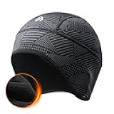 SAITAG Winter Helmet Liner Skull Cap, Fleece Cycling Cap Thermal Beanie Running Hat for Men Women