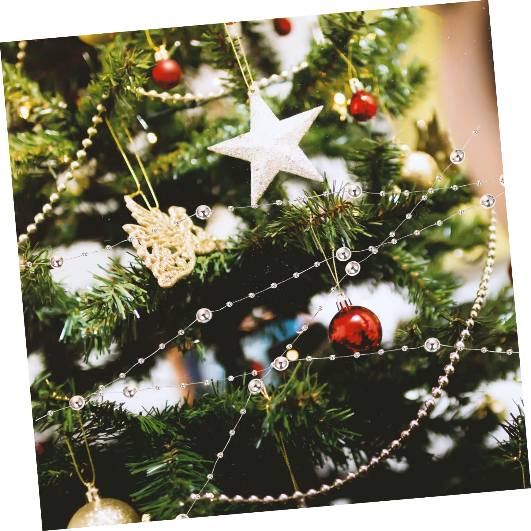 STOBOK 6 Rollen Perlenmaterial Kette Perlenstränge Strassperlenkette Perlengirlandenkette Kette Aus Perlensträngen Strass-accessoires Perlenanhänger Handdekor Braut Plastik Schmuck Herbst