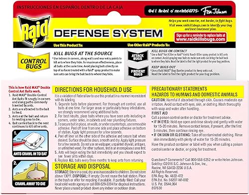 Miniatura 5 de Raid Cebos para hormigas de doble control, 4 CT (paquete - 3) LL8