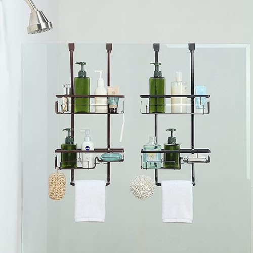 Miniatura 4 de SunnyPoint Cesta organizadora de almacenamiento colgante de metal clásico para baño, para colgar sobre la puerta