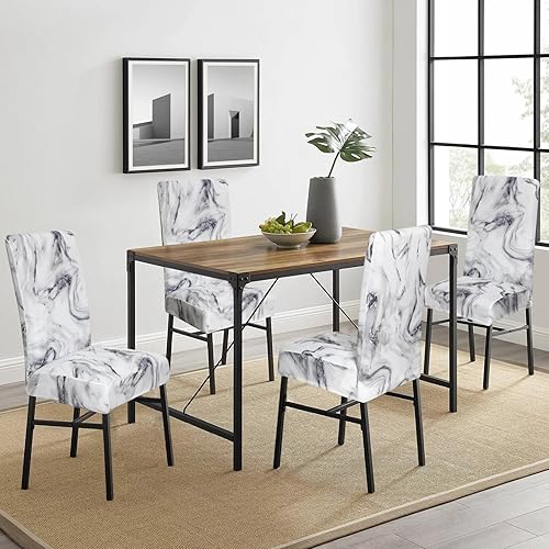 Miniatura 2 de Gibelle Juego de 4 fundas para sillas de comedor de elastano, elásticas para sillas de comedor, extraíbles y lavables, fundas de asiento para sillas
