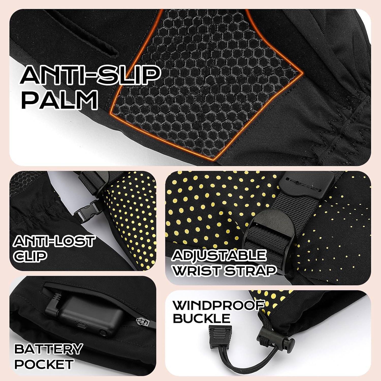 Heated Gloves for Men Women, Waterproof Electric Ski Gloves for Arthritis Relief, 7.4V Rechargeable Hand Warmer with Touchscreen for Winter Outdoor Work Skiing Hunting Motorcycling, Ideal Xmas Gifts - Image 6