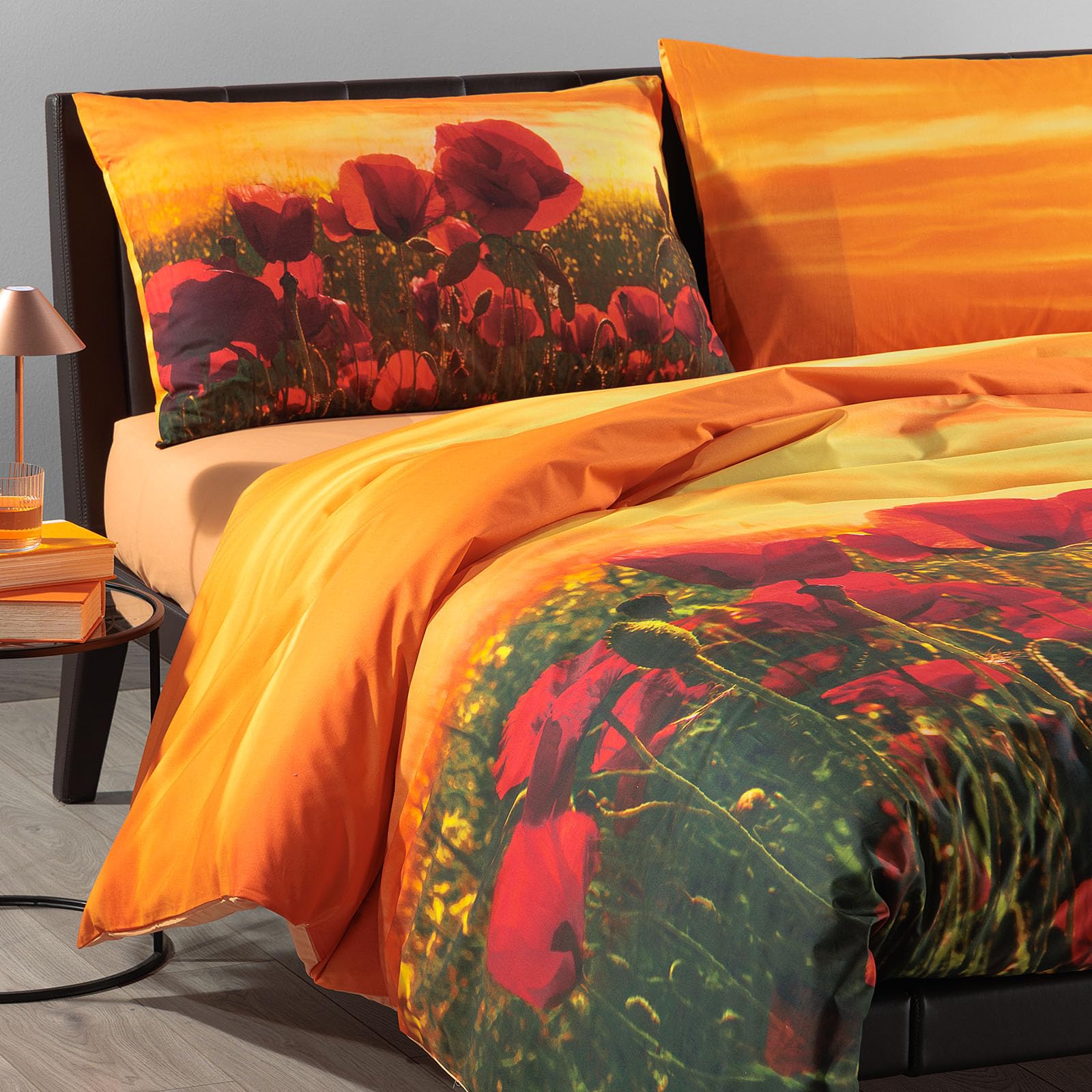 Wowelife - Set di biancheria da letto con piumone, lenzuolo con angoli e 2 cuscini, 5 pezzi, colore: Blu