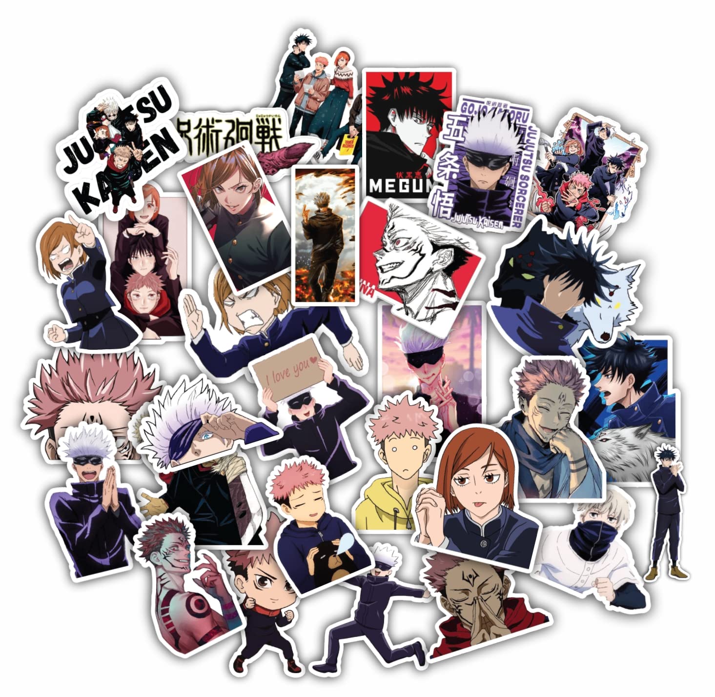 Aapki Marzi Jujutsu Kaisen Laptop Stickers | Pack of 30 | Vinyl ...