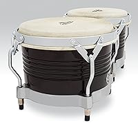 Vista 5 de Latin Percussion M201 LP Matador Wood Bongos - Marrón Oscuro/Cromo 8.625 pulgadas