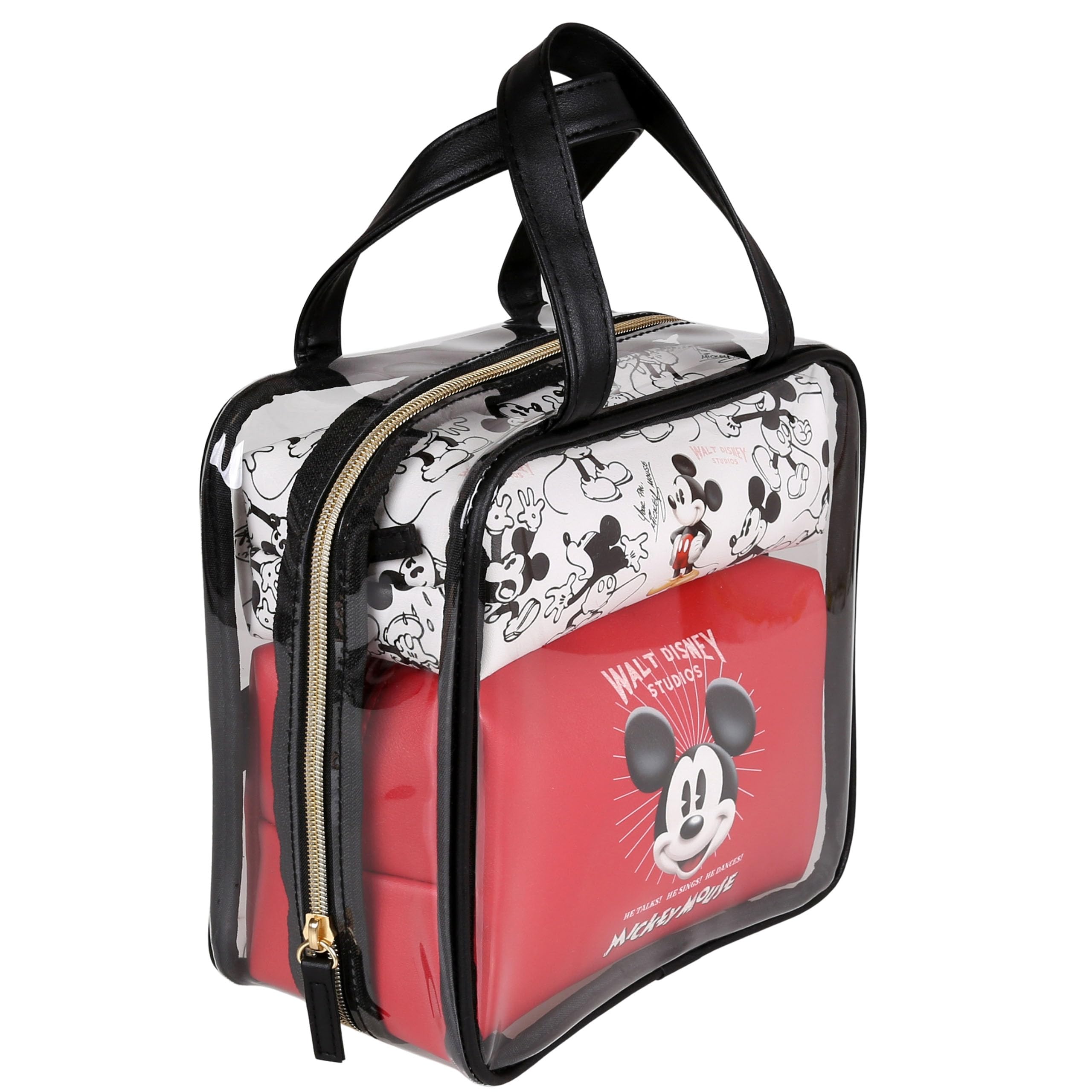 Juego de bolsas de inodoro con cremallera Mickey Mouse Red con blanco, 3 unidades, diferentes tamaños, Rosa 1, 543786