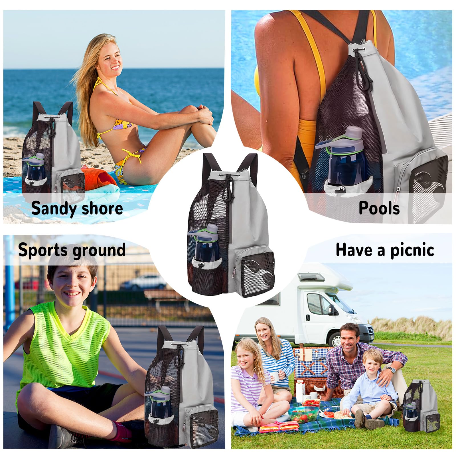 dellyy Mochila Natacion Impermeable Gran Capacidad Unisex Rosa