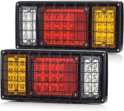 LINKITOM 40 LED Truck Tail Light Bar, Super Bright Turn Signal Brake Reverse Tail Light with Iron Net Protection for 10-30 Volt Truck Boat Snowmobile Trailer Pickup RV Camper UTV UTE Vans