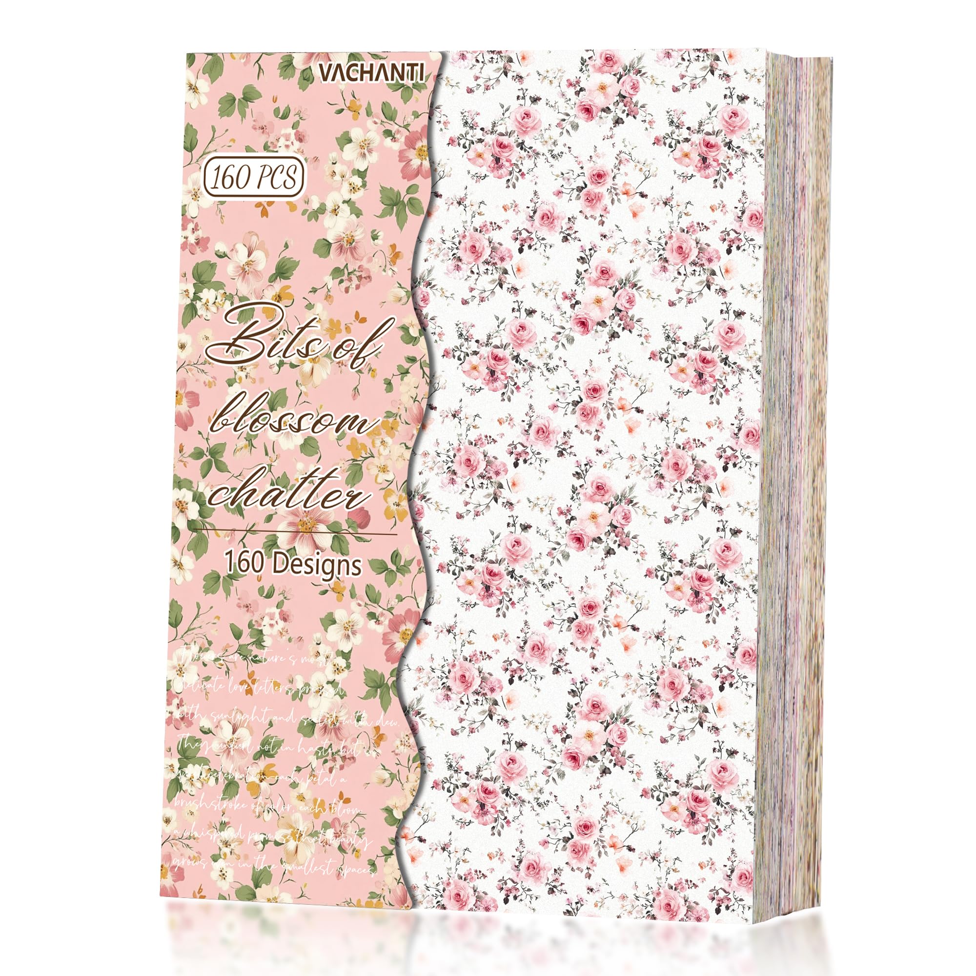 Vintage Flower Scrapbook Paper - 160 Sheets -8 Vintage Flower Scrapbook Paper - 160 Sheets -8