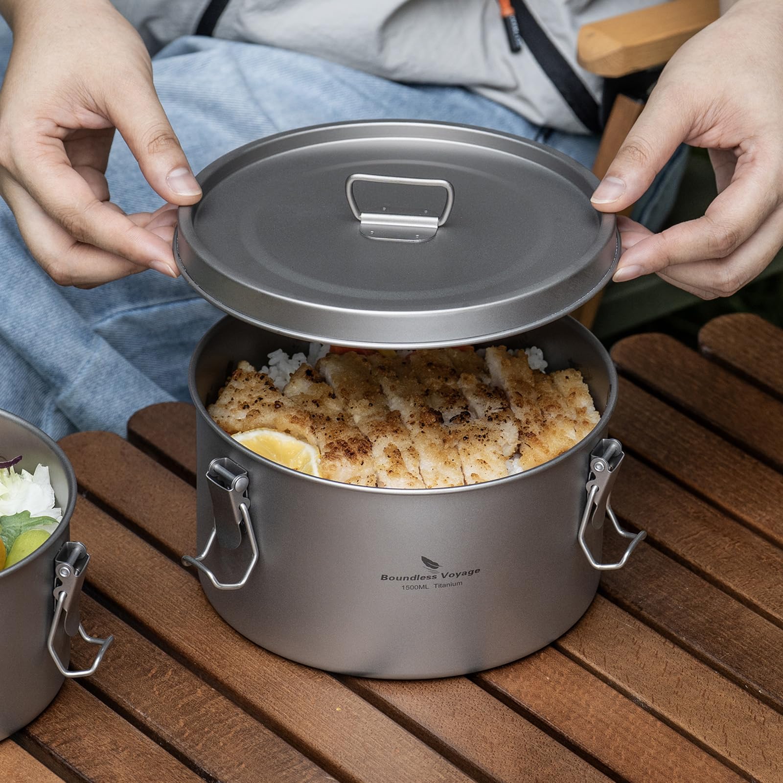 Boundless Voyage Titan 2086C - Boîte à déjeuner - 500 ml - Anti-fuite - Avec compartiments et joints - Pot portable pour camping, randonnée, voyage