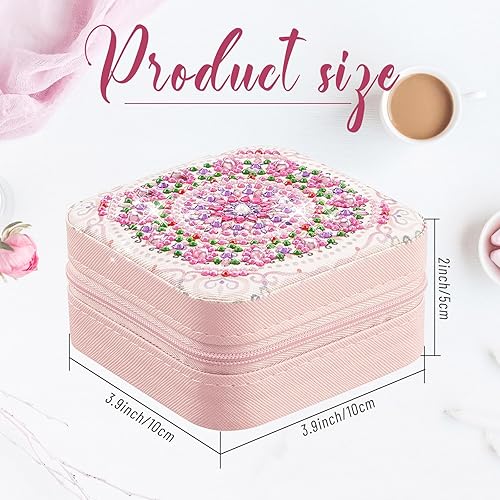 Miniatura 2 de Hinly 2 Piezas Caja de Almacenamiento Portátil para Pintura de Diamantes, Organizador de Joyería de Arte DIY, Accesorios de Pintura de Diamantes