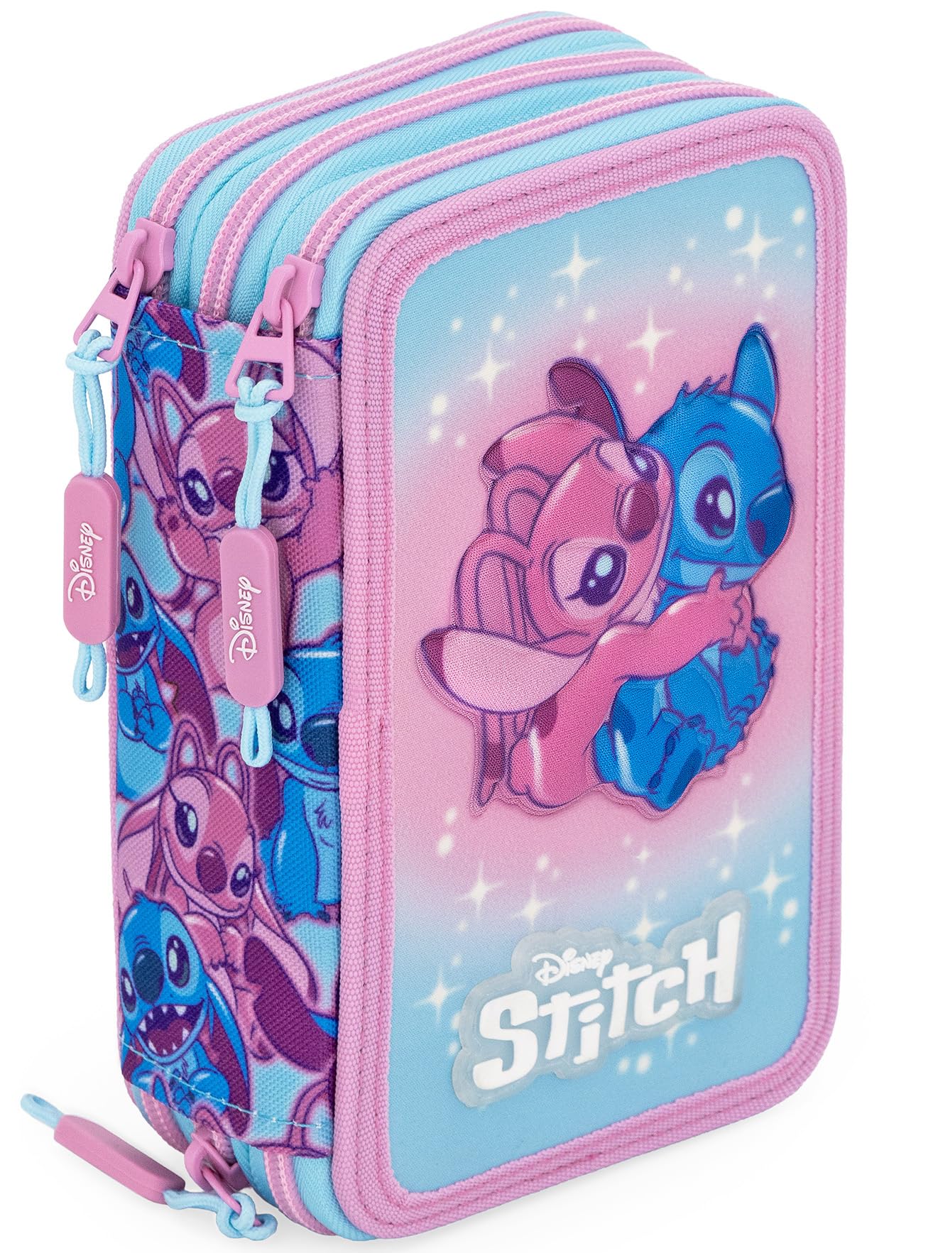 Clondo Astuccio Scuola 3 Scomparti Completo 46 Accessori Bambini Kit Cancelleria