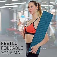 Vista 6 de Foldable Yoga Exercise Mat – Lightweight, Anti-Slip, and Easy to Store for Yoga, Pilates, Home Workouts, and Floor Exercises