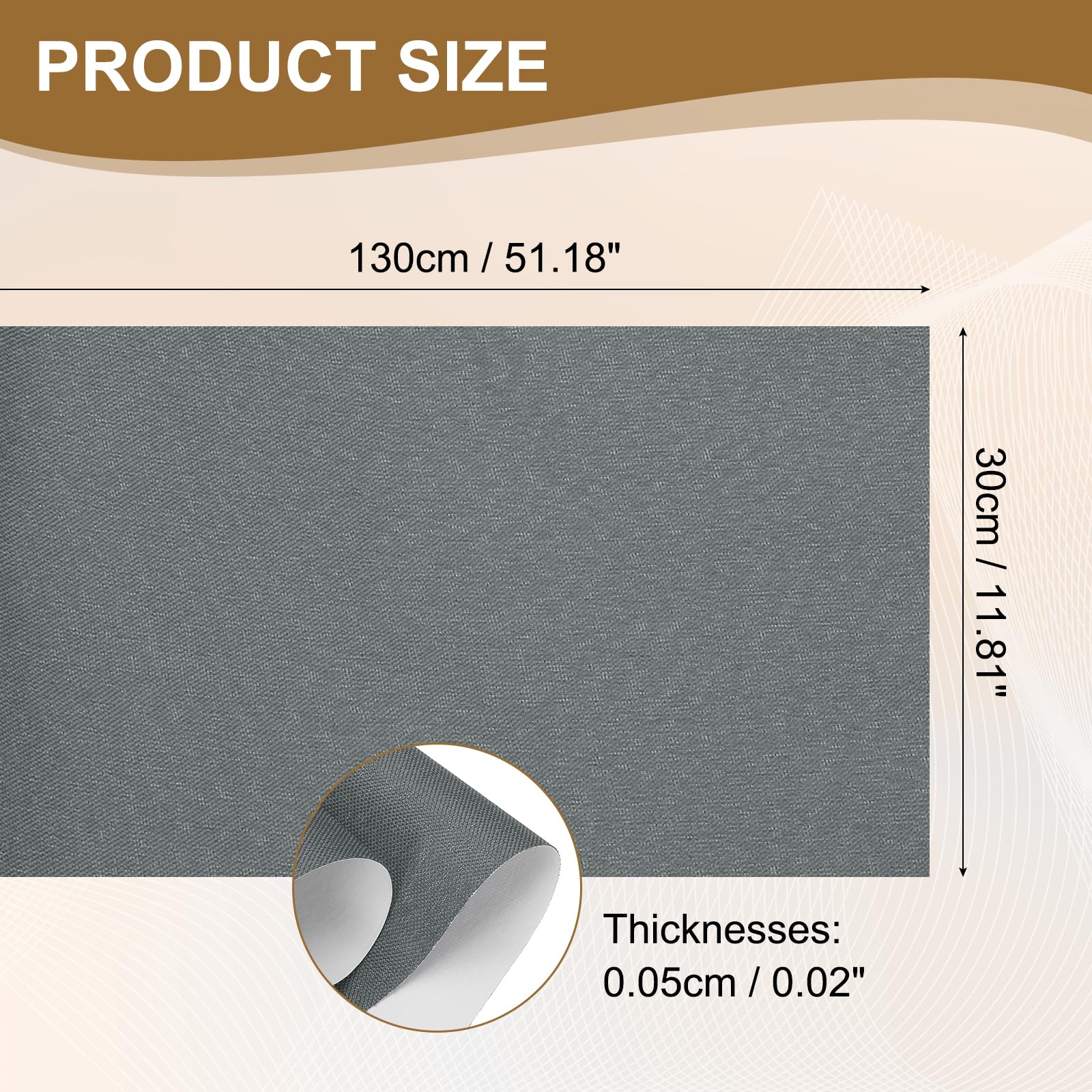 PATIKIL Book Binding Cloth, 51 x 11 Inches Book Cloth for Binding Repairing Fabric Surface Paper Backed Bookbinding Supplies, Dark Gray - Image 2
