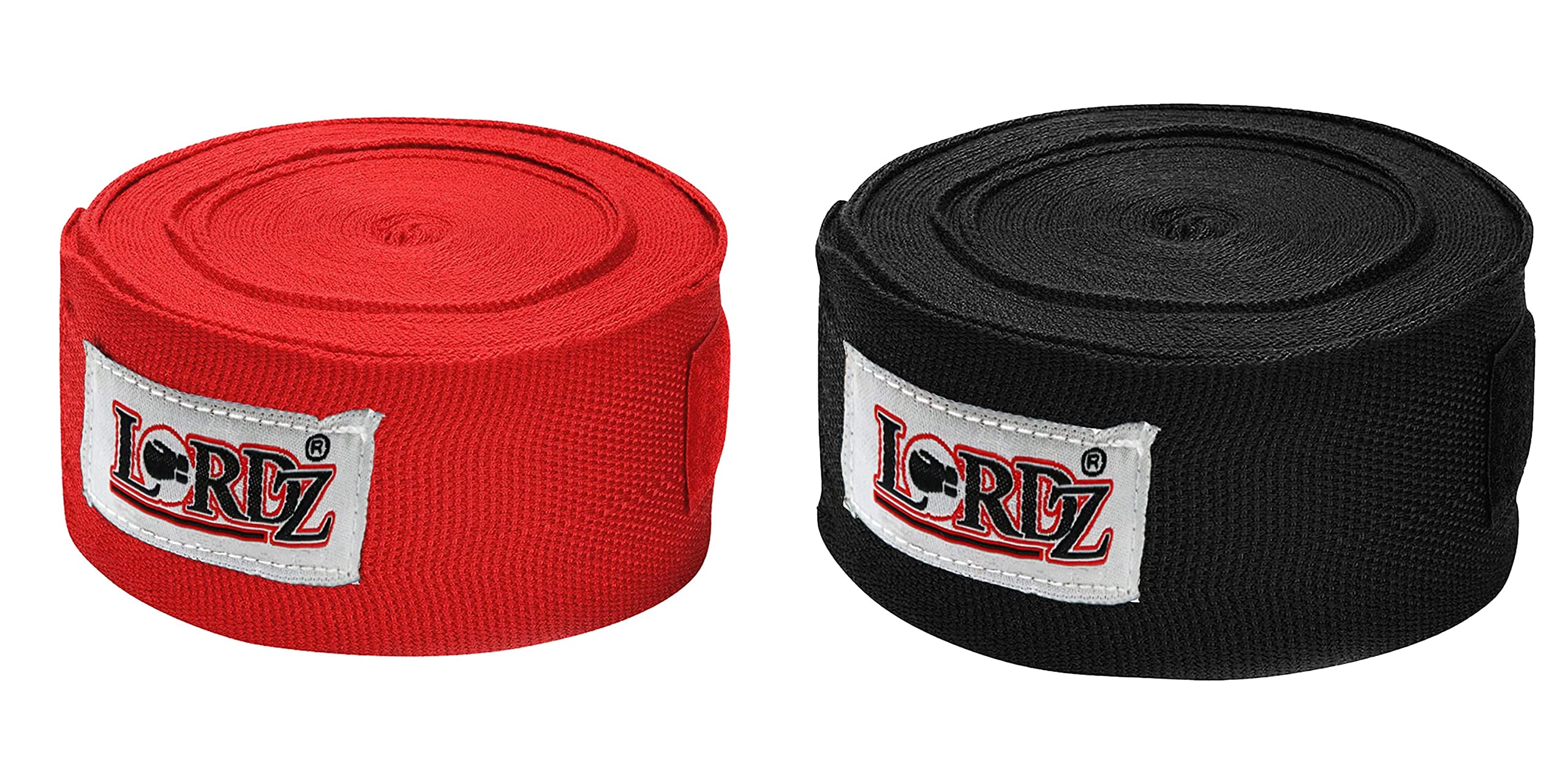 Lordz Cotton/Nylon Boxing Hand Wraps (Set of 2) Combo Semi Elastic Hand & Wrist Support for Kickboxing Training Gym Workout (Size: 120 Inch)
