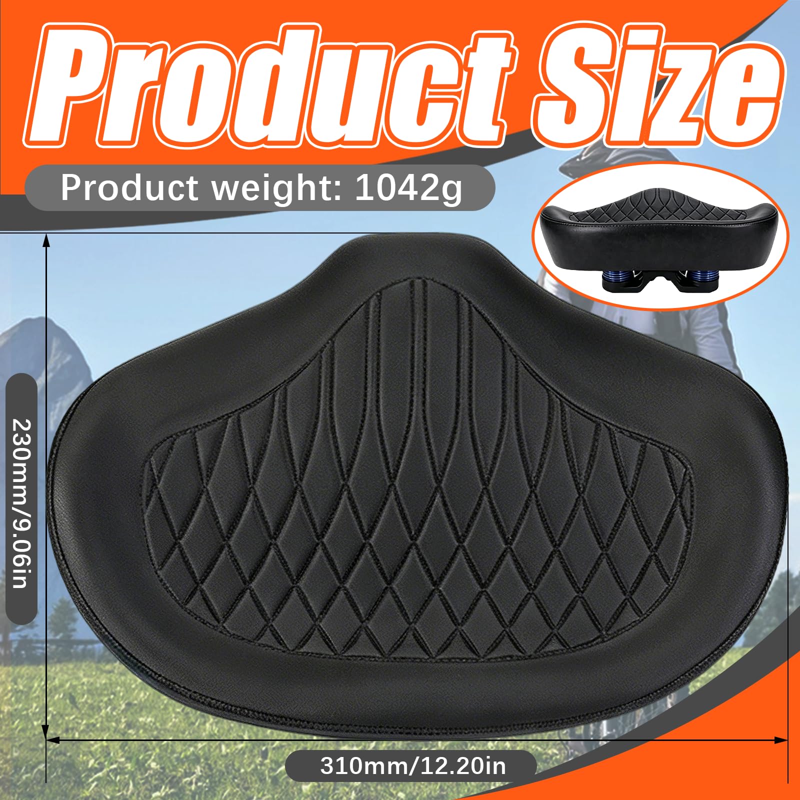 Selle de Velo, Siège de Vélo Confortable pour Hommes et Femmes Selle Ergonomique Sièges Imperméable et Amortissante pour Velos de Ville VTT Vélos D'appartement et Vélos Électriques