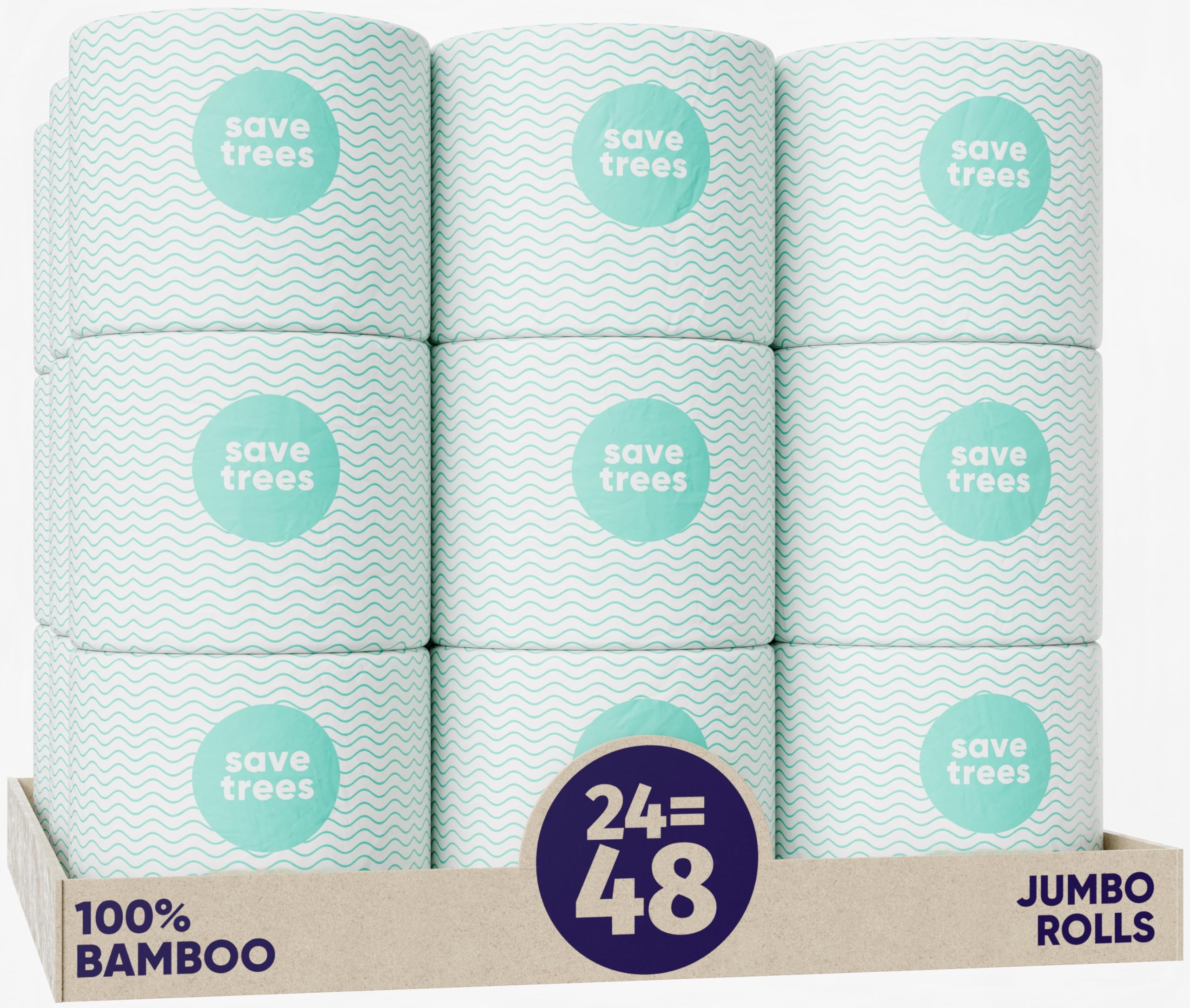 Amazon.com: Save Trees Bamboo Toilet Paper -24 Rolls Of Septic Safe Organic Toilet Paper 3-ply ...