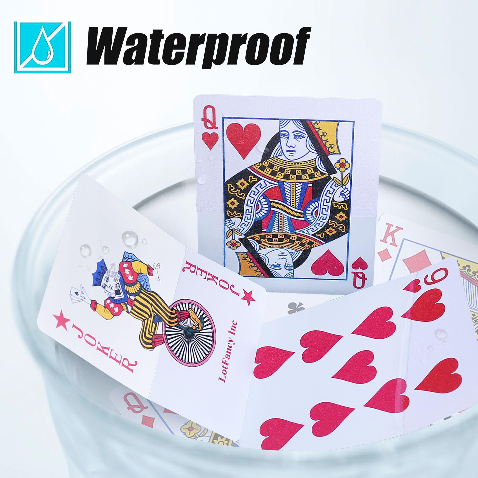 Carte Da Gioco Impermeabili in Plastica, 2 Mazzi Di Carte Da Gioco