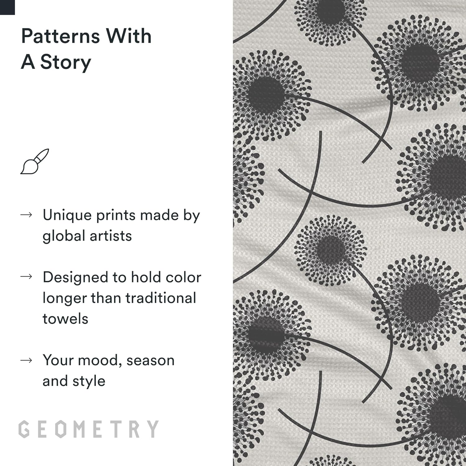 GEOMETRY Kitchen Tea Towels - Quick Dry Microfiber Dish Towels for Kitchen Linen Breeze, 18" x 30" 2 Pack - Image 5