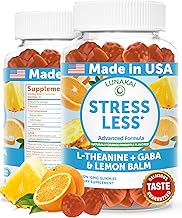 Lunakai USA Made Calm & Stress Relief Gummies – Delicious GABA + L-Theanine Calming Supplement for Adults & Kids – Natural Stress Support, 60ct