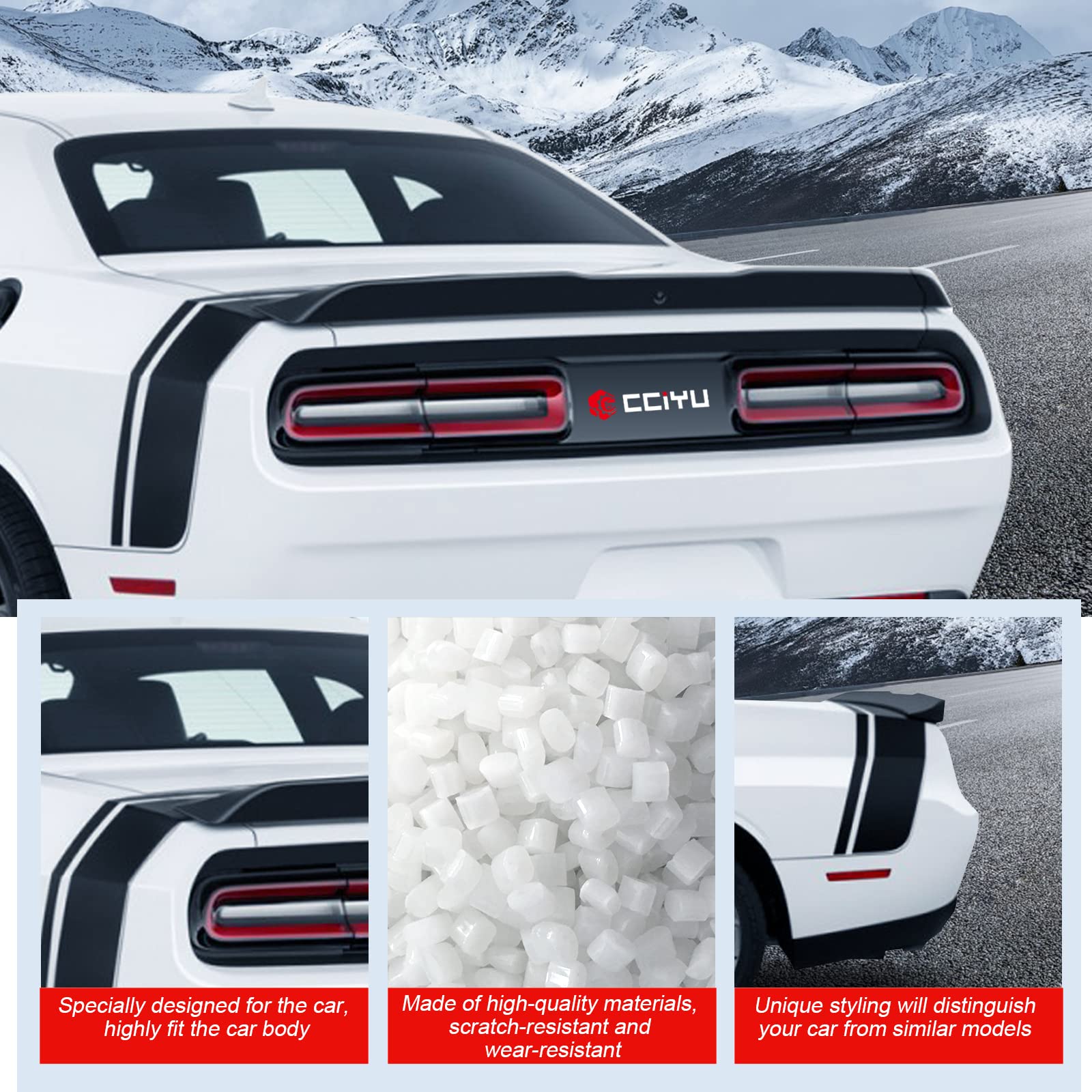 Buy cciyu Black ABS Rear Spoiler Wing for 2008 2009 2010 2011 2012 2013