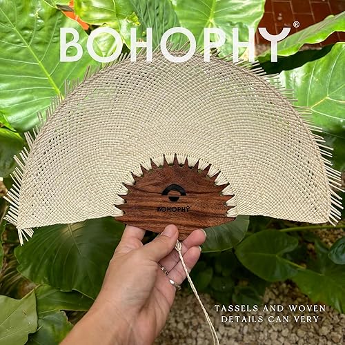 Miniatura 3 de Abanico De Mano - Abanico De Mano - Abanico De Mano - Abanico De Mano - Palma de paja bohemia, recuerdo de boda, decoración de pared, accesorios de