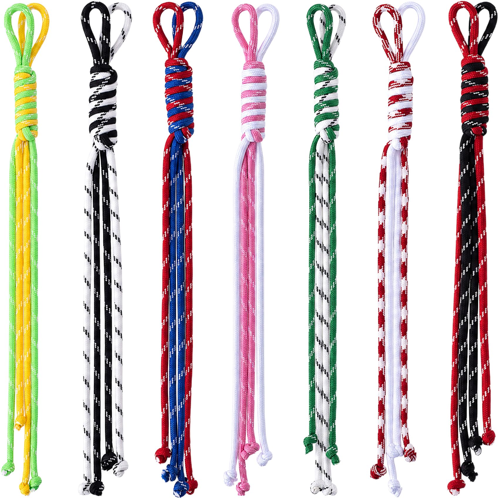 Hzopcw Paracord Rope Keychain, Paracord Keychain Bag Charms, Braided Rope Knot Key Chain for Handbag Purse Backpack, 7 Colors, 9.84in/25cm