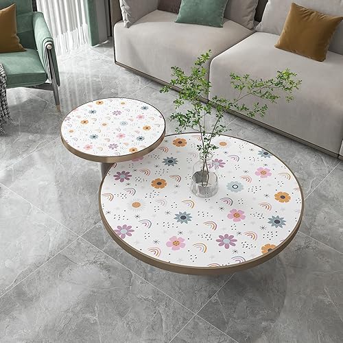 Miniatura 4 de CHIHUT Papel tapiz bohemio de 17.7 x 236 pulgadas, diseño de arco iris, para despegar y pegar, para dormitorio de niñas, decoración de flores,