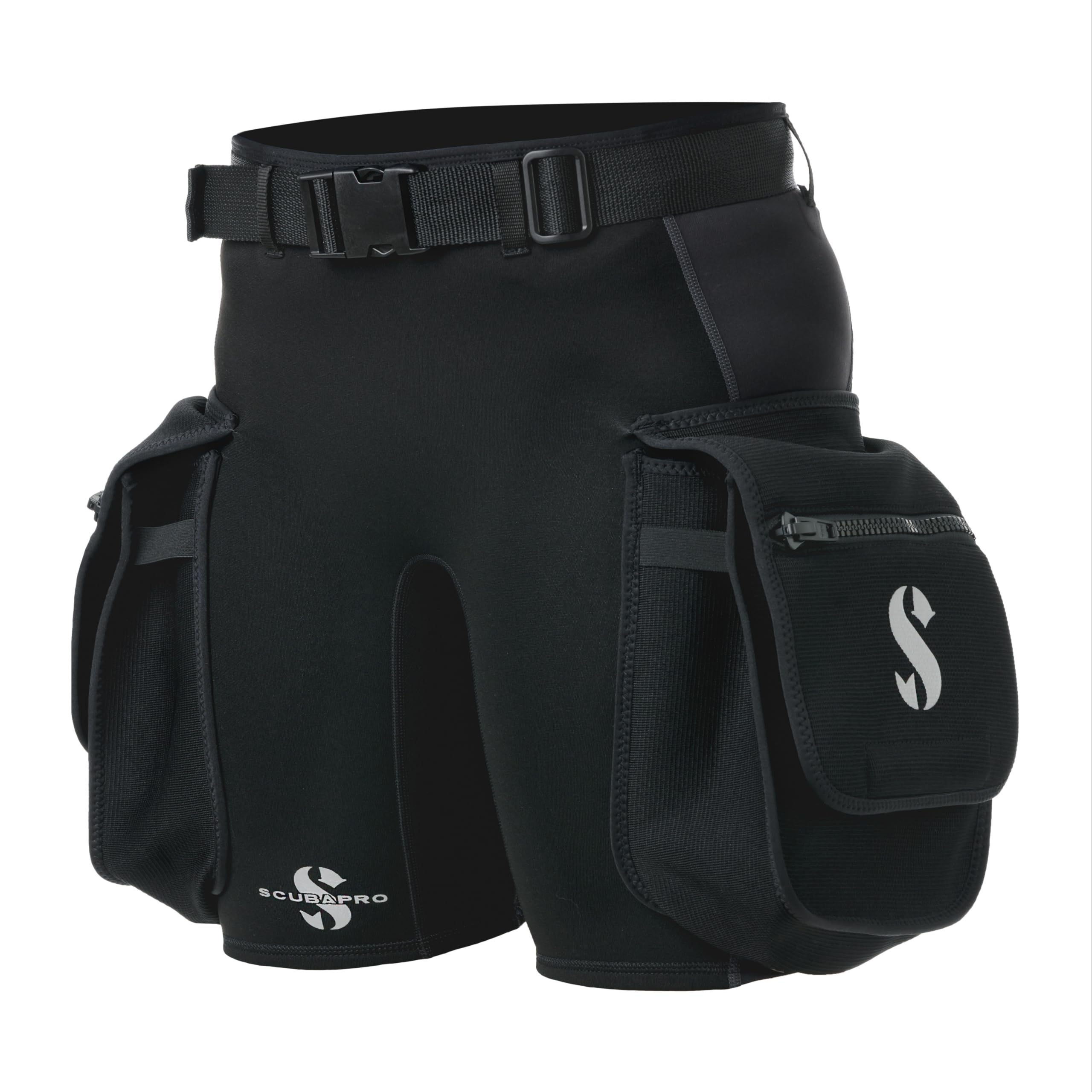 SCUBAPRO Hybrid Cargo Women's Scuba Diving Shorts, 1mm, X-Foam Neoprene, w/Large Pockets and Adjustable Belt, Large