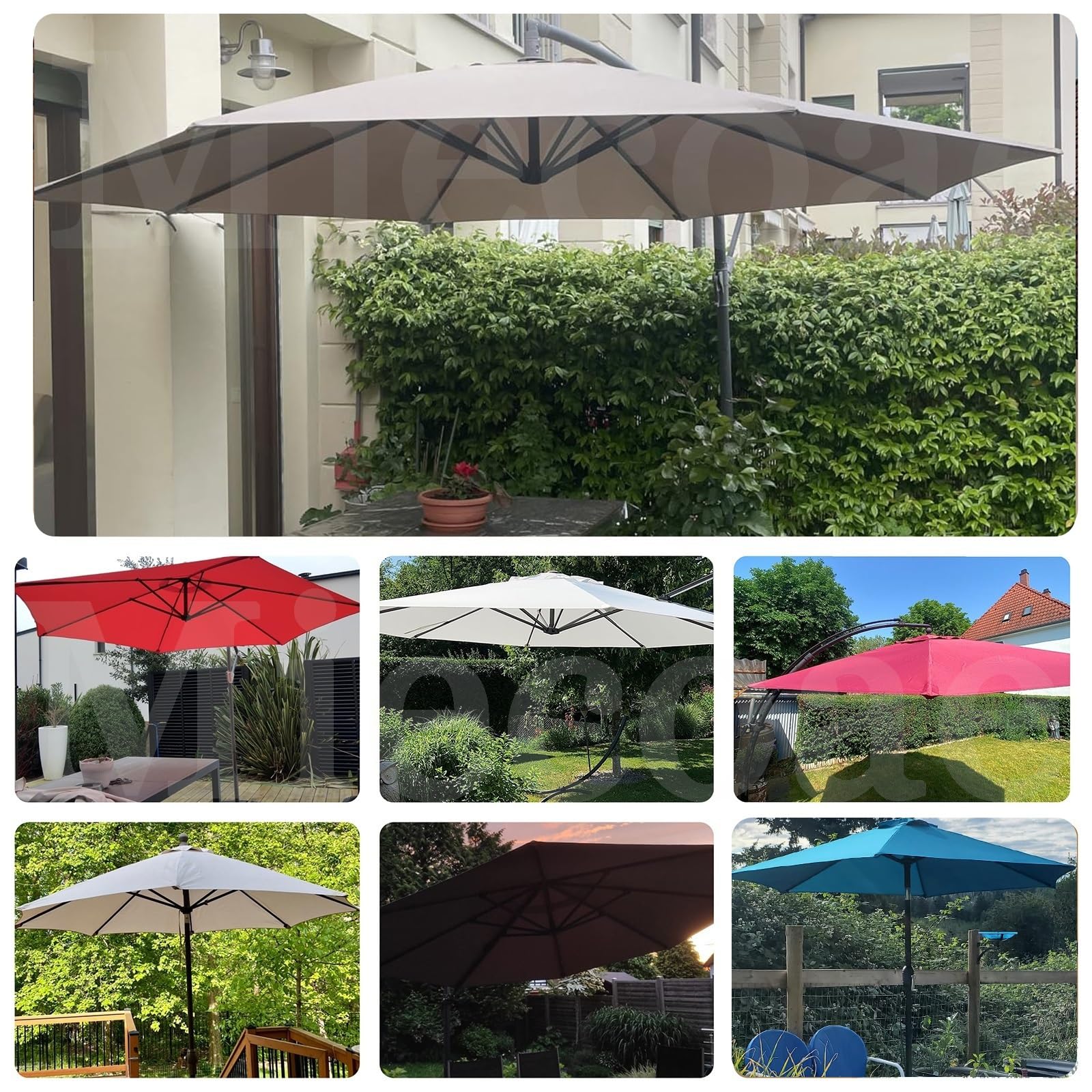 Tenda Di Ricambio Per Gazebo Rettangolare 3x3 Metri – Copertura Doppio Top 220GSM Con Protezione UV30+ – Solo Telo (adatto Per Strutture Con 8 Coste) - 5