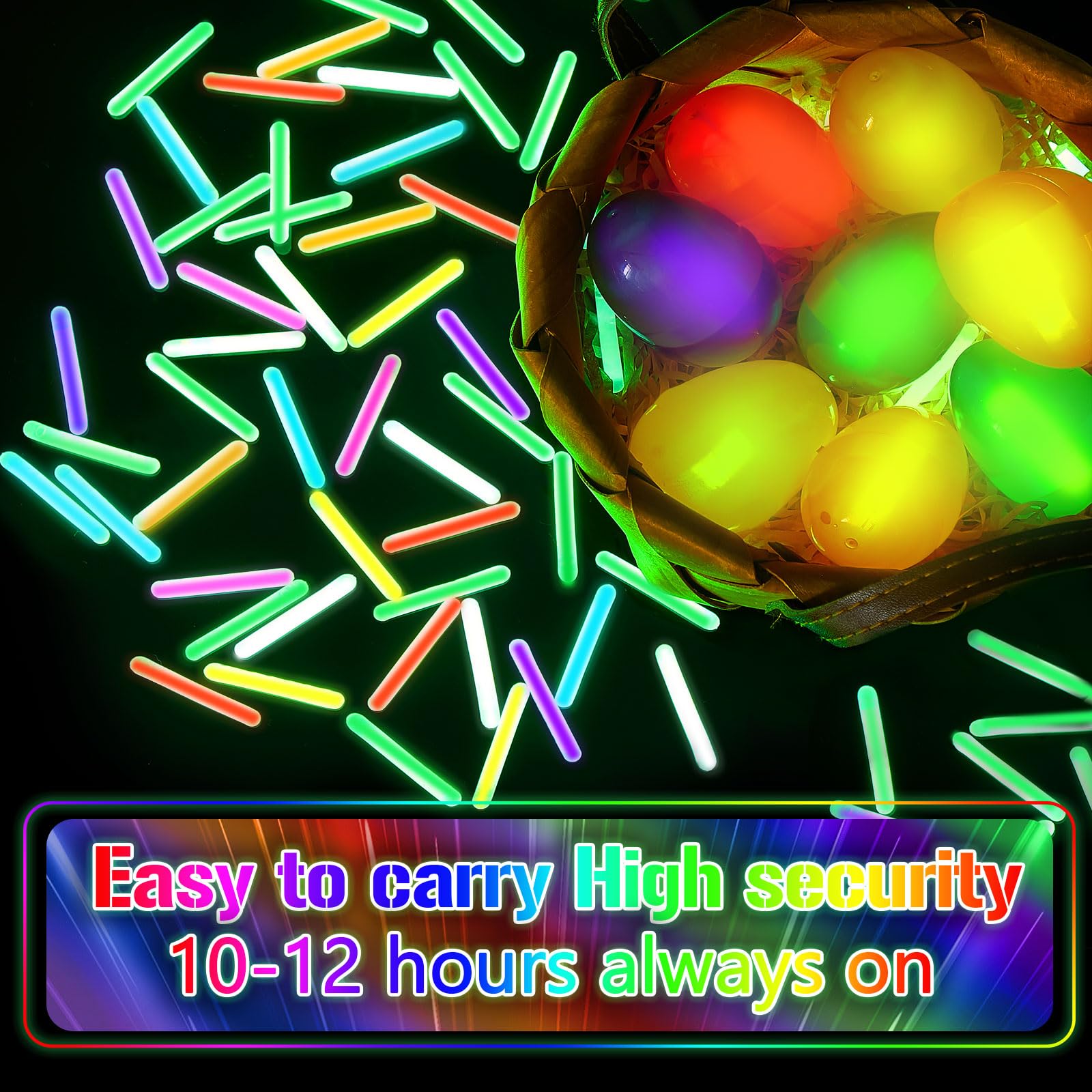 Jenaai 500 Stück Leuchtstäbe zum Angeln, Mini-Leuchtstäbe, Nachtangeln, Leuchtstäbe, 3,8 cm, Knicklichter zum Angeln, Osterei, Zombie, Party, Halloween-Dekoration