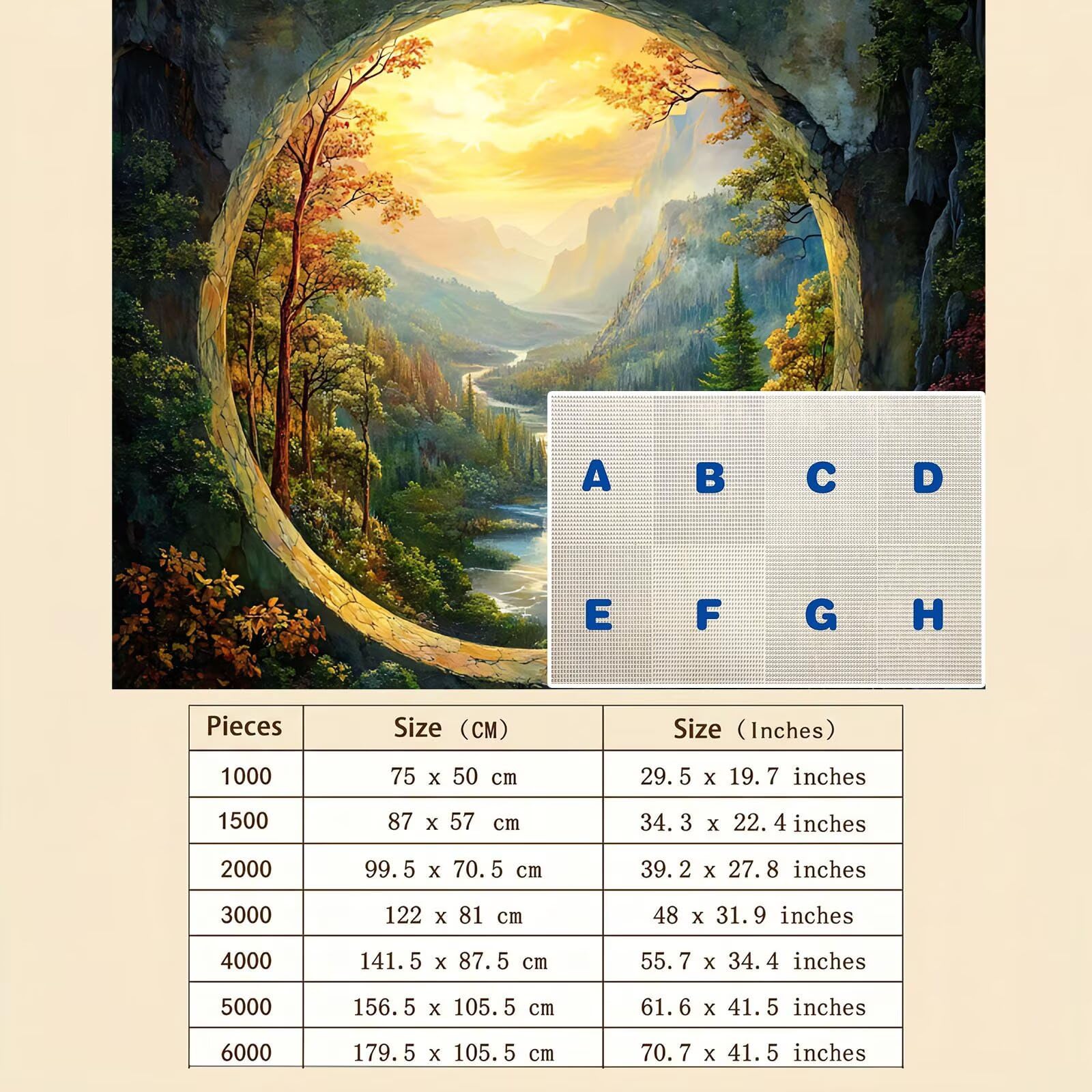 paesaggio foresta Puzzle 1500 Pezzi per Adulti, Puzzle in Legno - Collezione Classica con Poster Incluso - Sfida di Concentrazione e Passatempo Antistress, Gioco per Famiglia, 87 x 57 cm f0-512